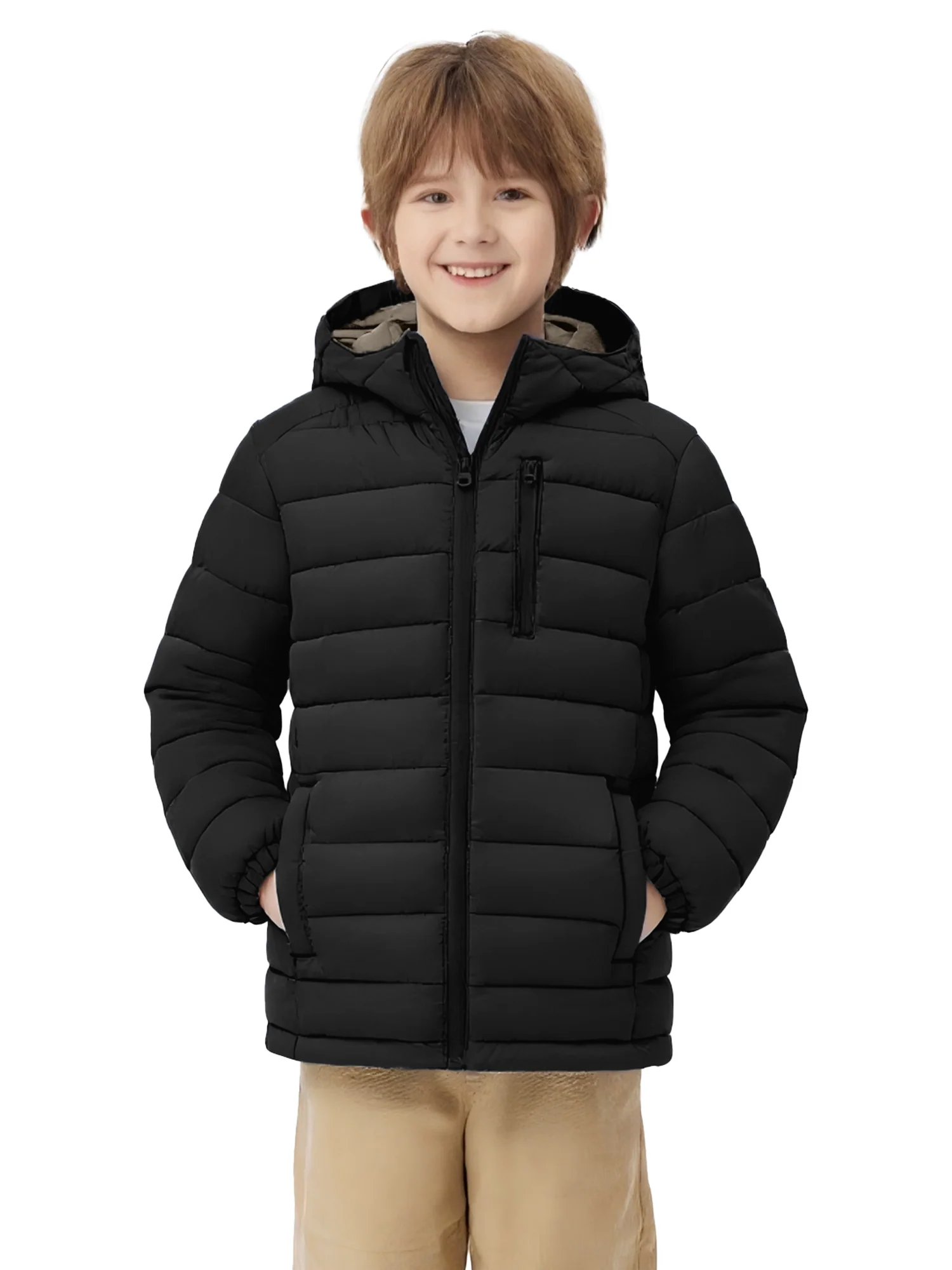 Wantdo Boy's Winter Jacket Quilted Winter Jacket Packable Puffer Coat