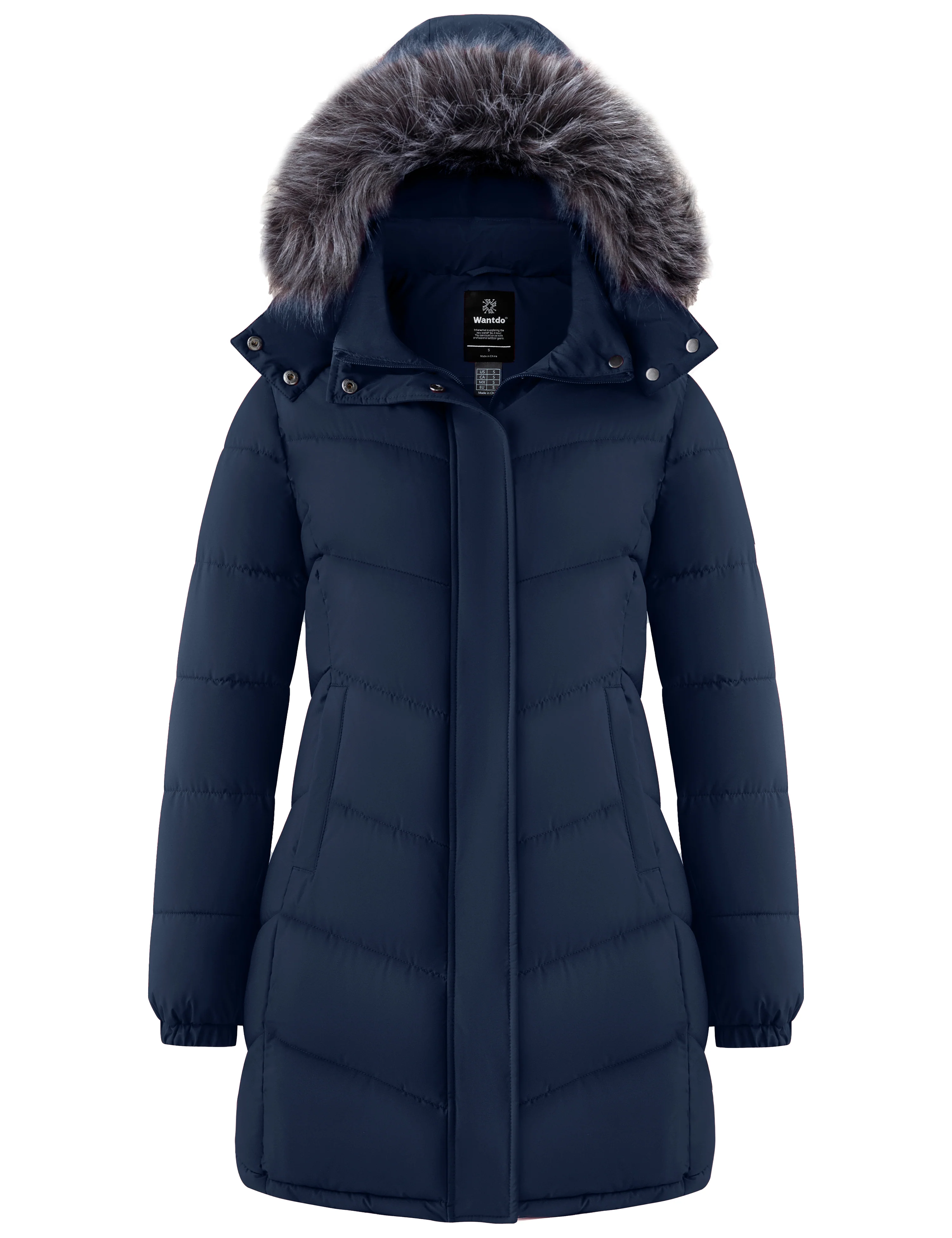 Wantdo Women's Warm Winter Coat Long Puffer Jacket