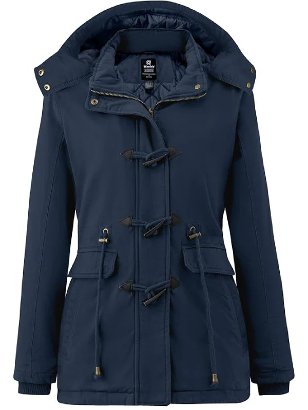 Women's Sherpa Lined Winter Coat Cotton Military Jacket City I