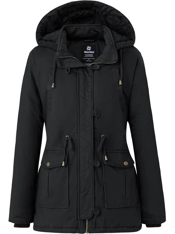 Women's Winter Coat With Detachable Hood Cotton Padded Parka City III