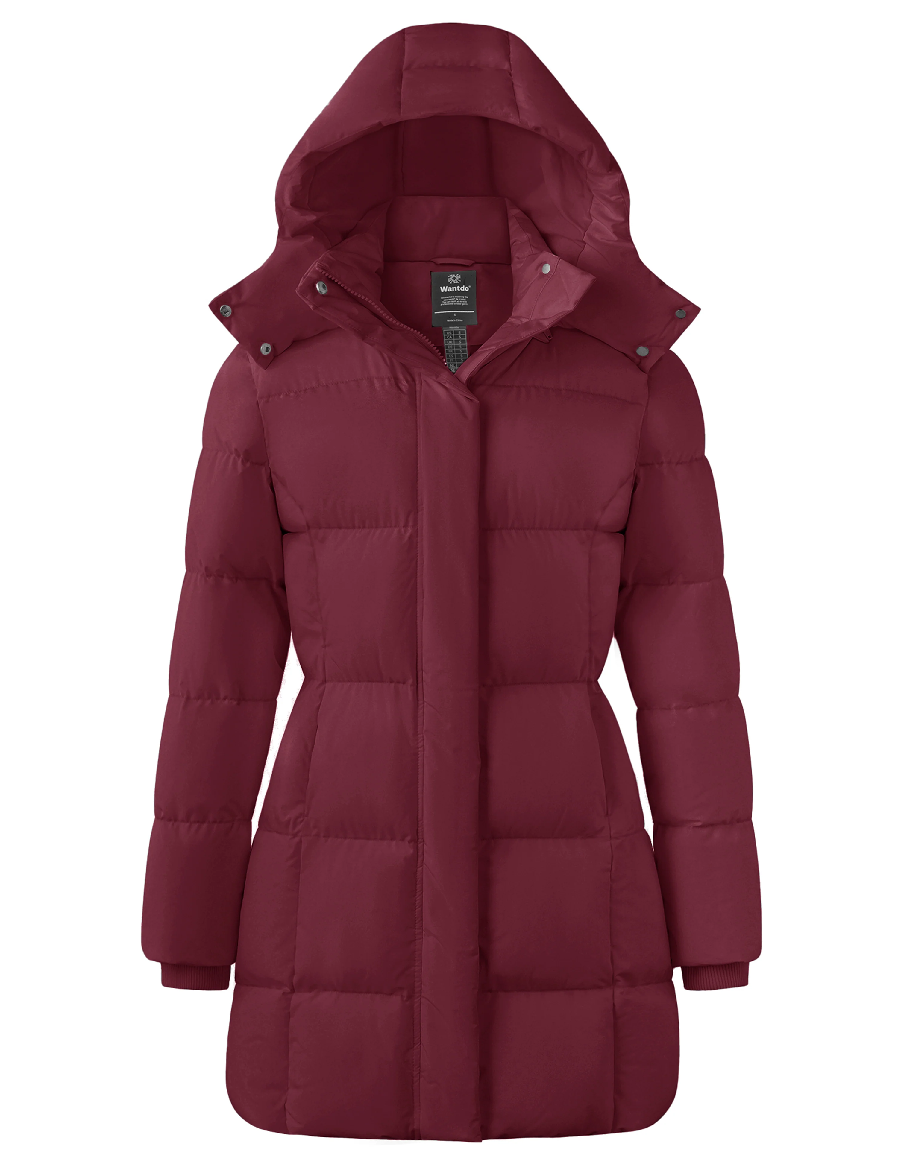 Wantdo Women's Hooded Puffer Jacket Warm Winter Coat Quilted Winter Outerwear