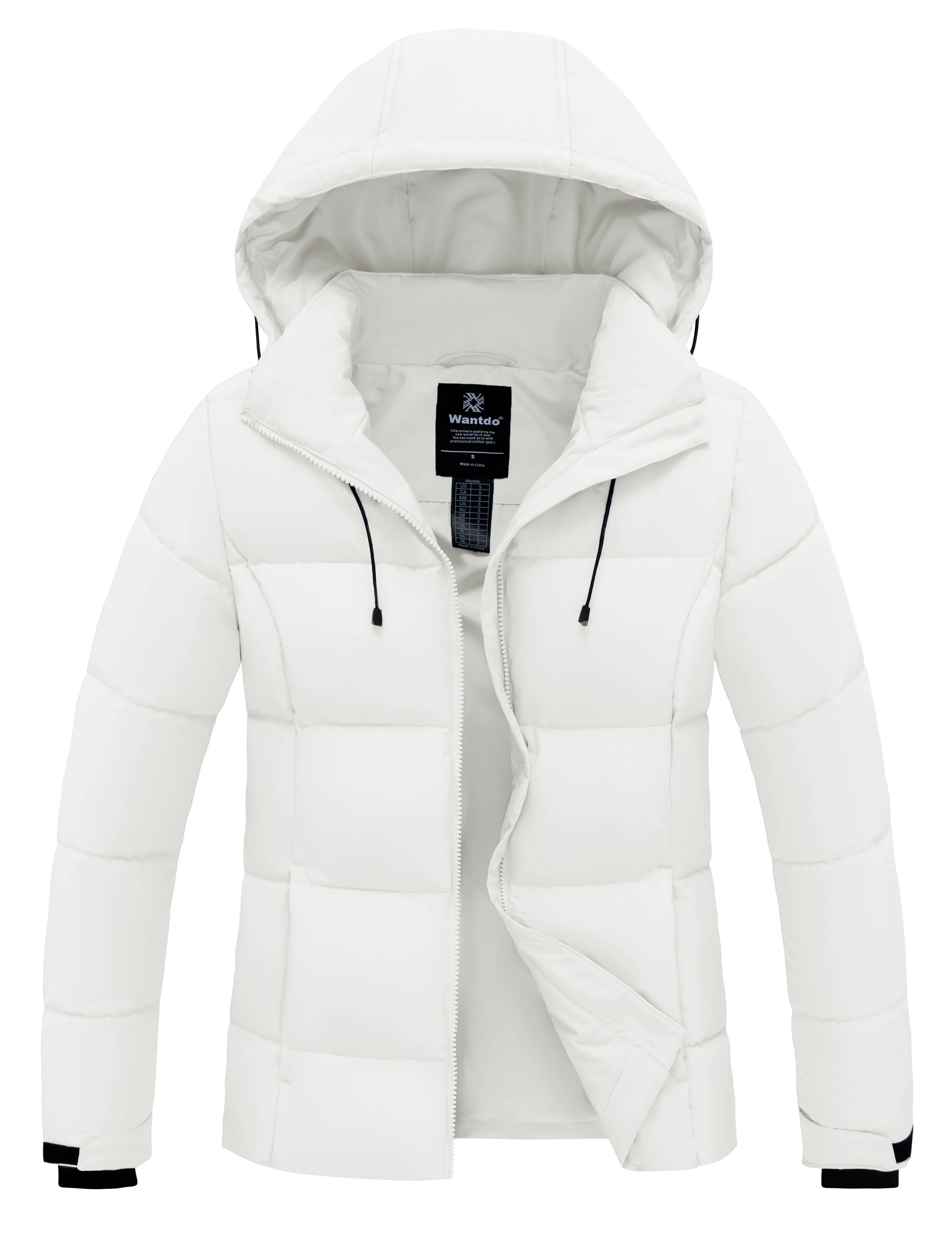 Women's Recycled Winter Coat Waterproof Puffer Jackets With Hood