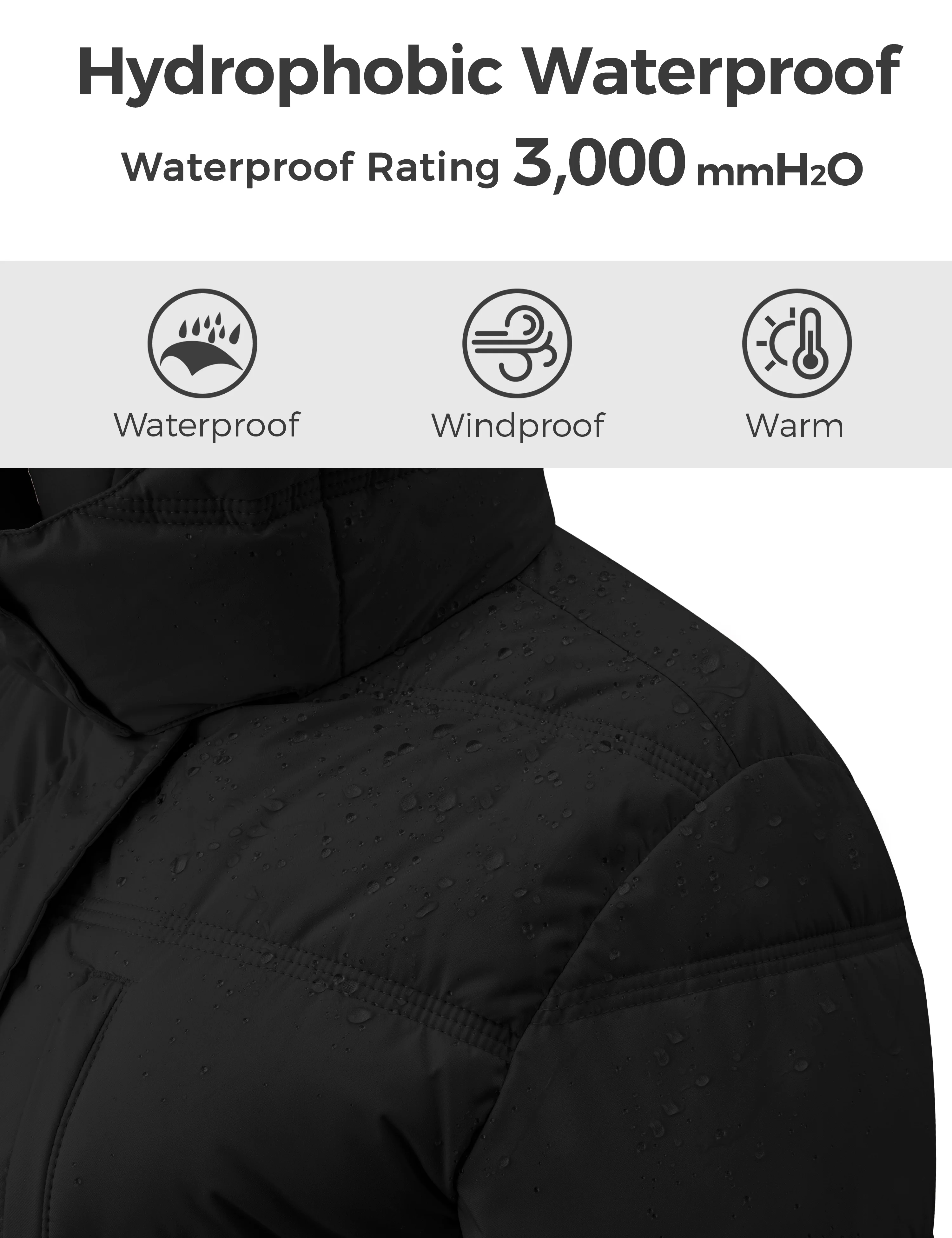 Wantdo Women's Lightweight Winter Coat Long Puffer Jacket