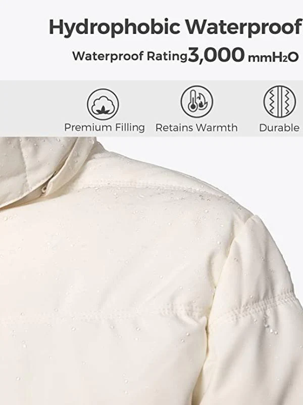 Women's Plus Size Winter Coat Quilted Puffer Jacket with Removable Hood Recycled Polyester