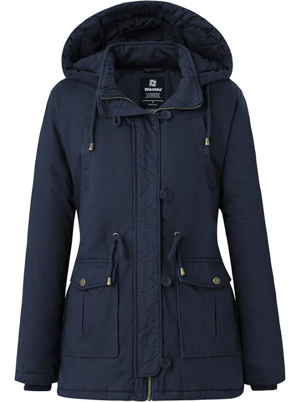 Women's Winter Coat With Detachable Hood Cotton Padded Parka City III