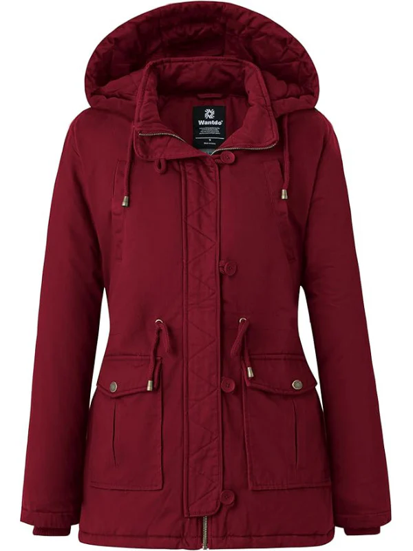 Women's Winter Coat With Detachable Hood Cotton Padded Parka City III