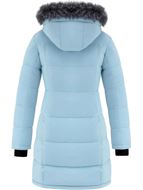 Women's Waterproof Winter Coat Warm Long Puffer Jackets with Faux Fur Hood Thicken Parka