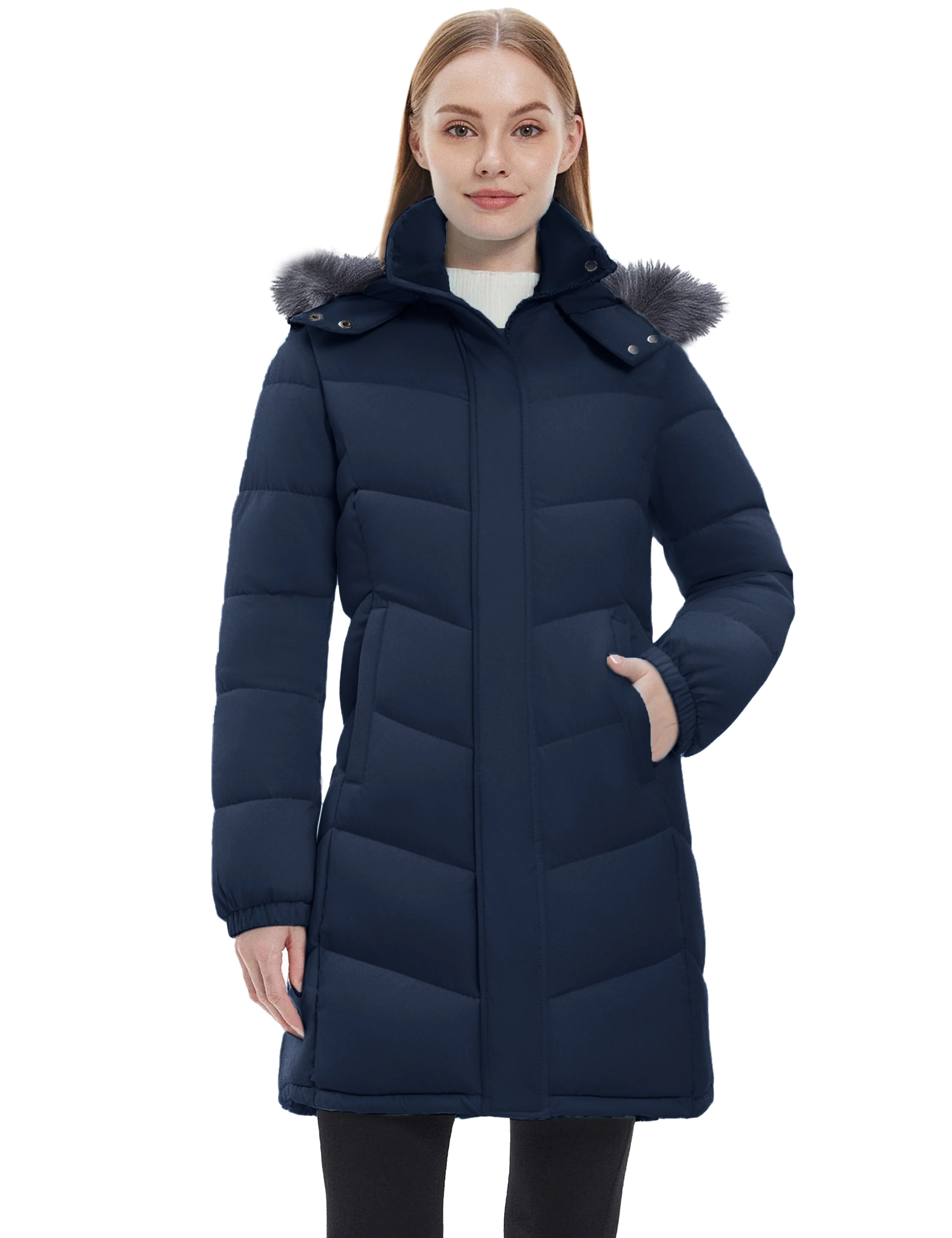 Wantdo Women's Warm Winter Coat Long Puffer Jacket