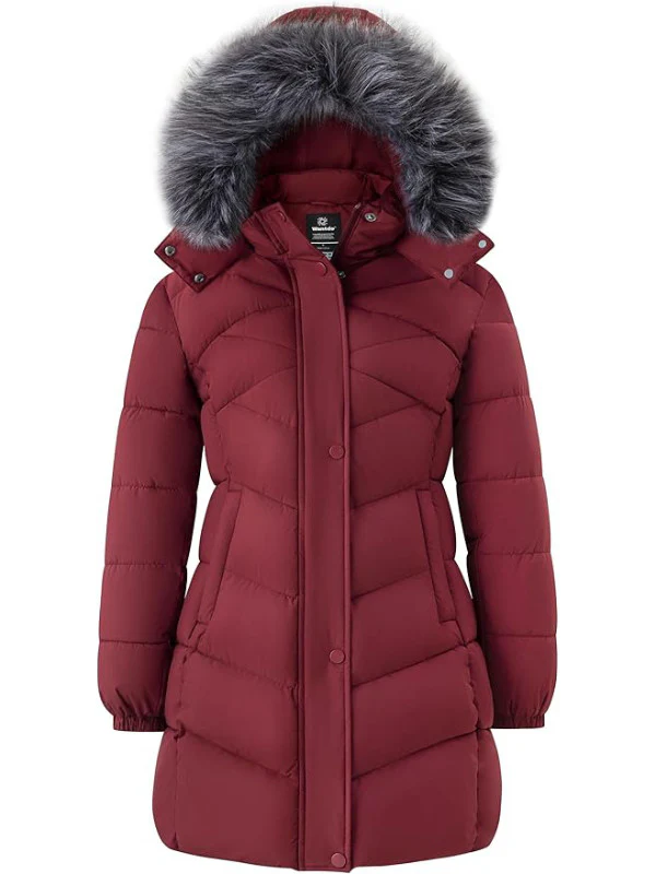 Women's Long Winter Coat Waterproof Warm Quilted Puffer Jacket