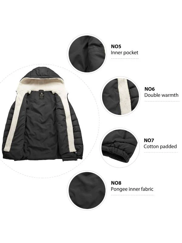Women's Winter Coats Hooded Windproof Puffer Jacket