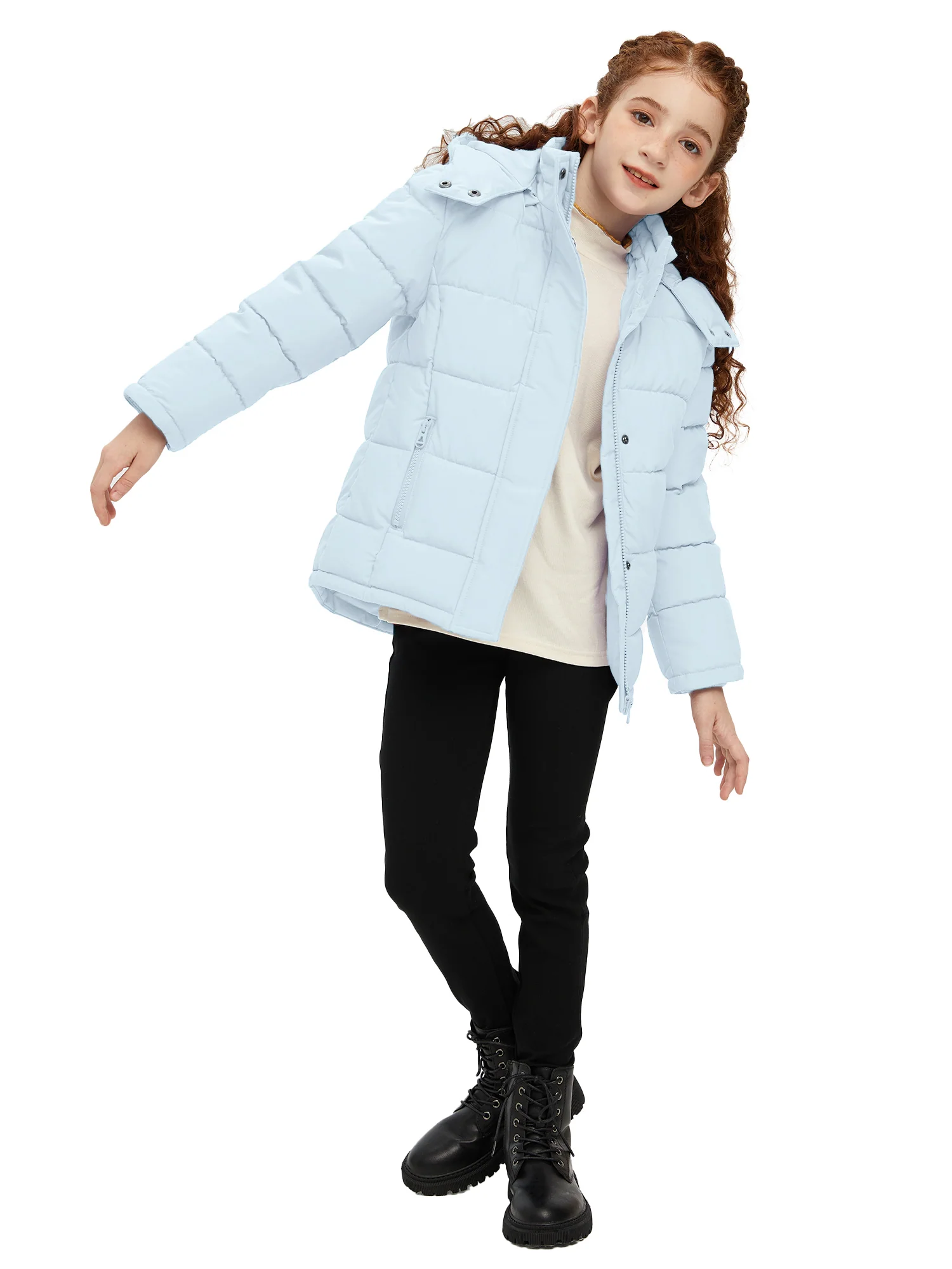 Wantdo Girls' Winter Coat Warm Thicken Winter Jacket Hooded Puffer Jacket