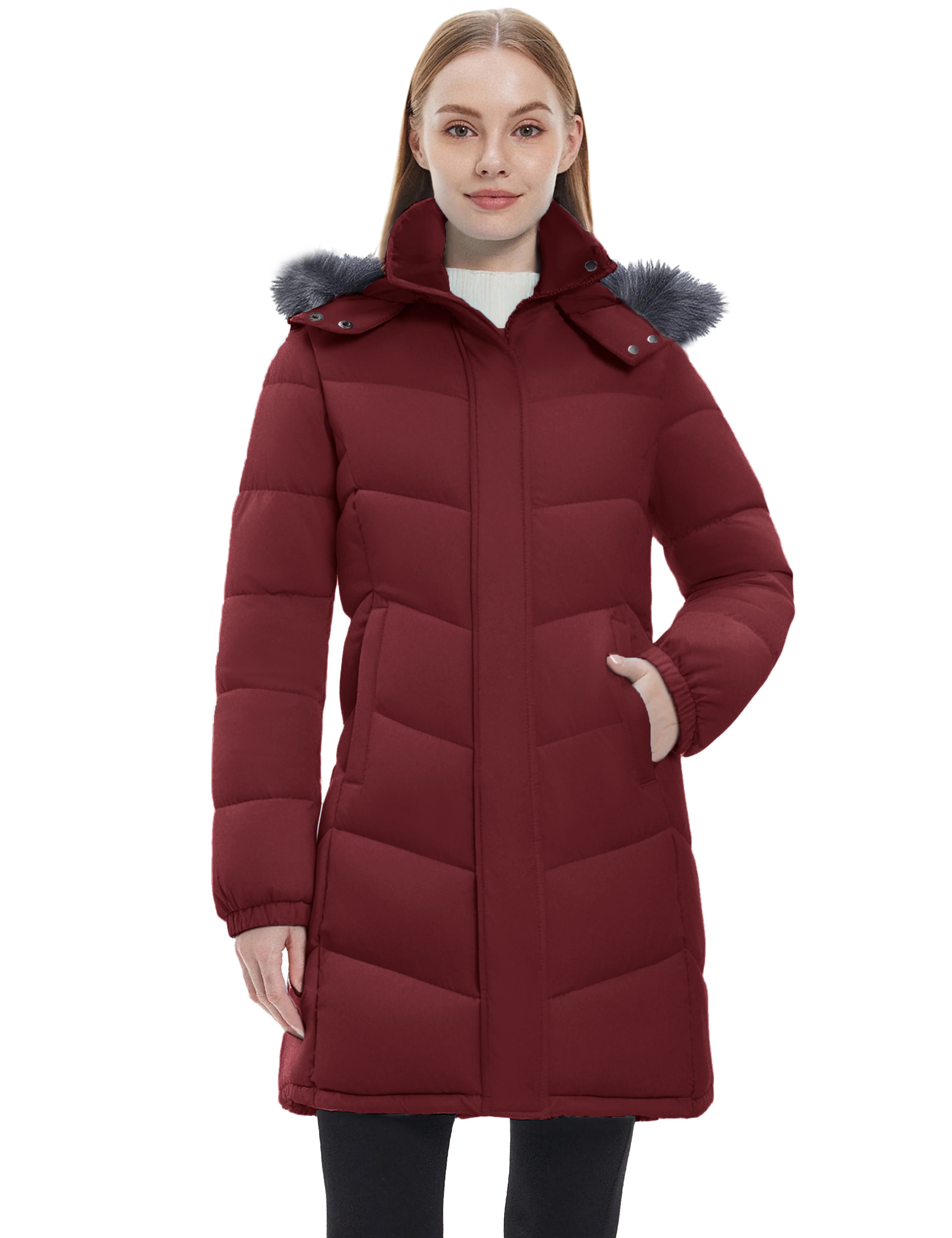 Wantdo Women's Warm Winter Coat Long Puffer Jacket