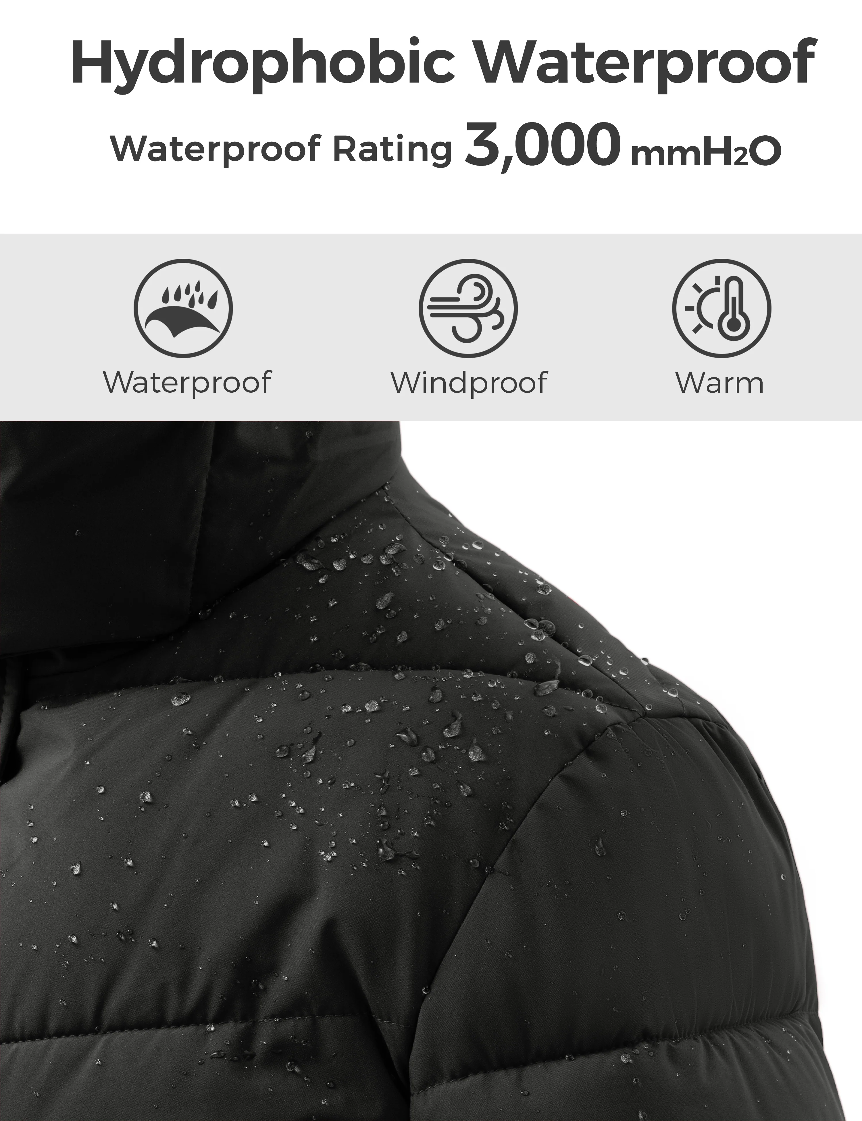 Wantdo Women's Warm Winter Coat Long Puffer Jacket