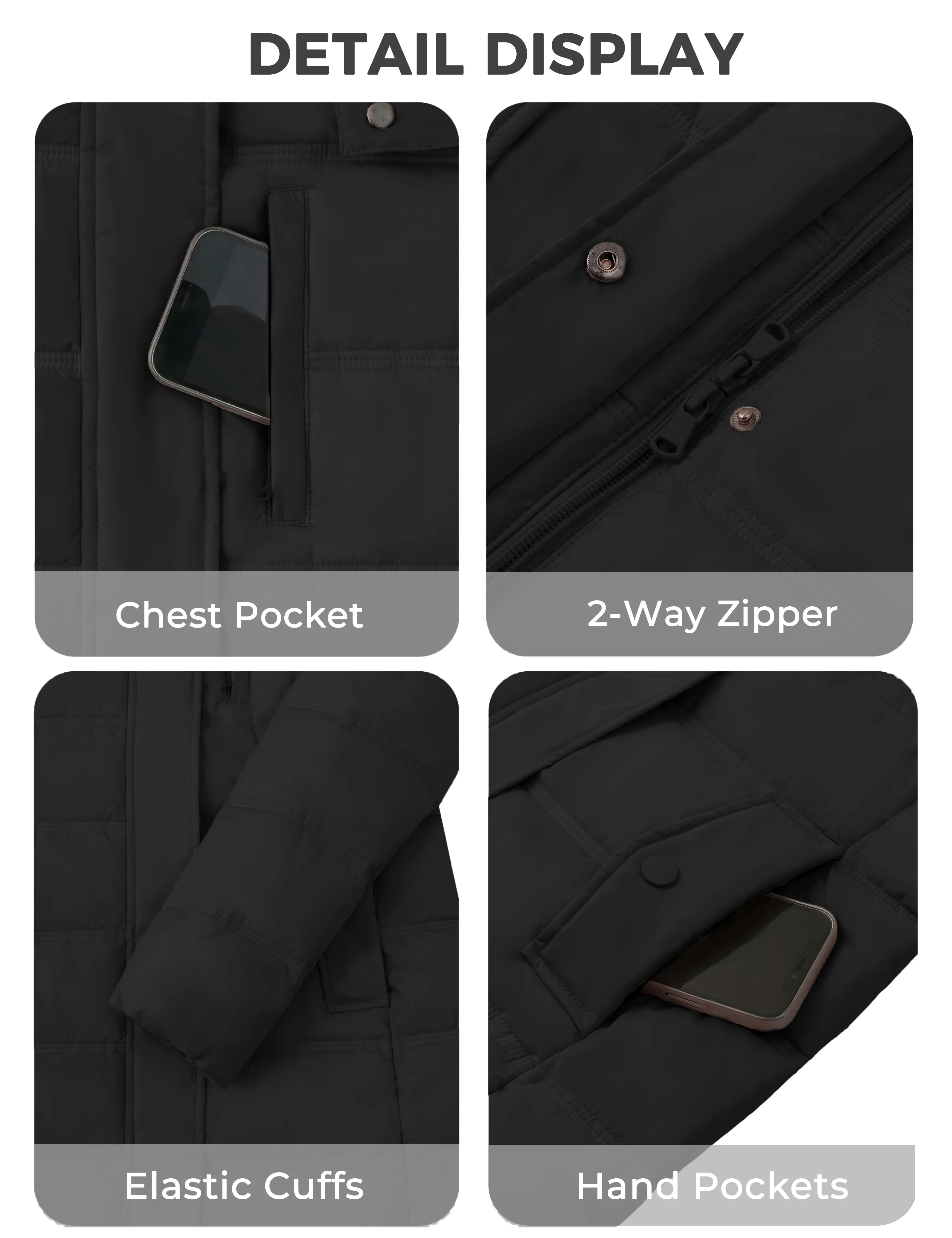 Wantdo Women's Lightweight Winter Coat Long Puffer Jacket