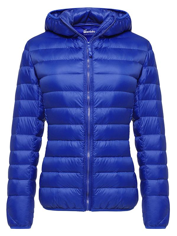 Women's Packable Down Jacket Ultra Lightweight Puffer Coat Short With Hood ThermoLite I