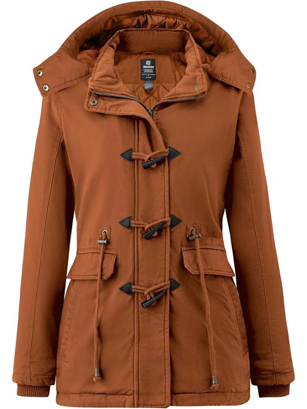 Women's Sherpa Lined Winter Coat Cotton Military Jacket City I