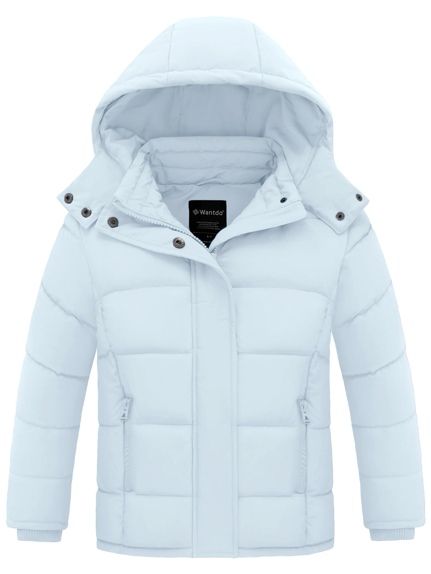 Wantdo Girls' Winter Coat Warm Thicken Winter Jacket Hooded Puffer Jacket