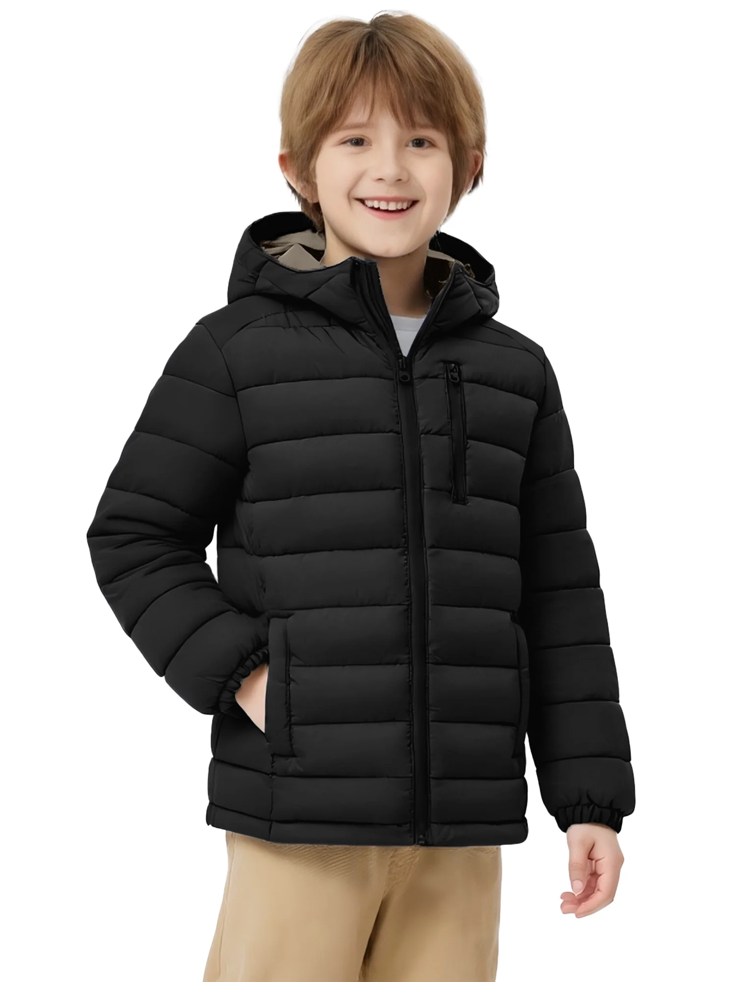 Wantdo Boy's Winter Jacket Quilted Winter Jacket Packable Puffer Coat