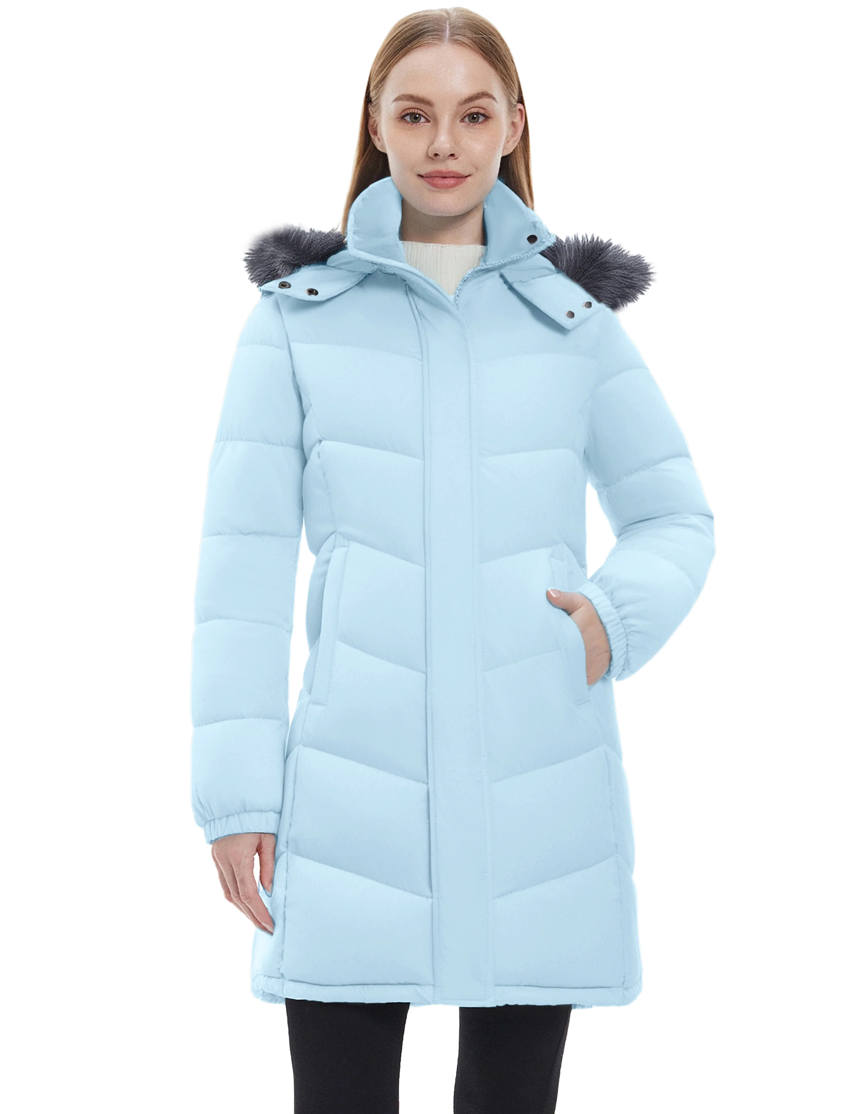 Wantdo Women's Warm Winter Coat Long Puffer Jacket