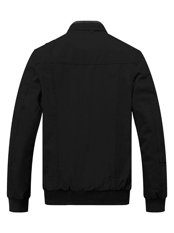 Men's Military Casual Jacket Stand Collar Cotton Jacket