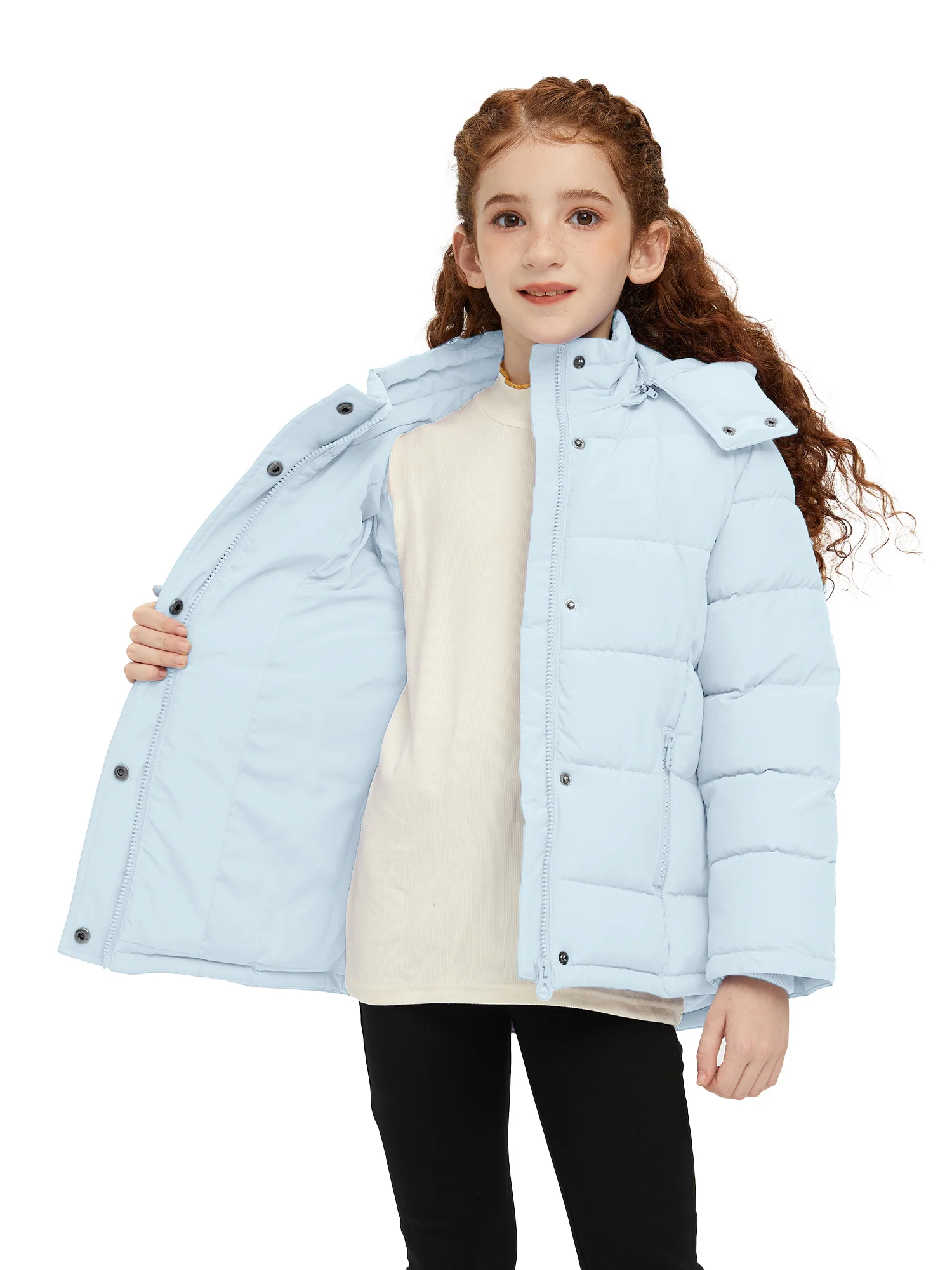 Wantdo Girls' Winter Coat Warm Thicken Winter Jacket Hooded Puffer Jacket