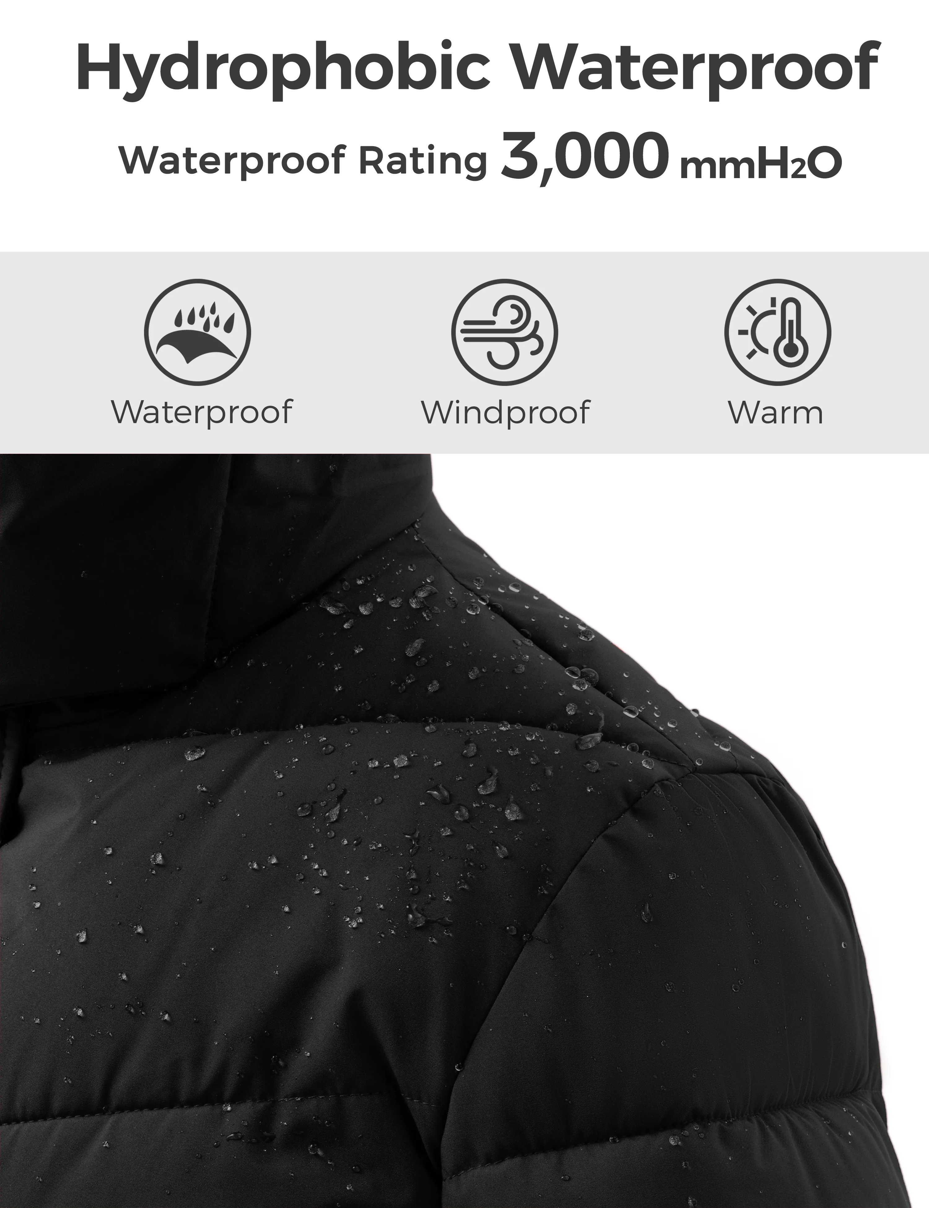 Wantdo Women's Warm Winter Coat Long Puffer Jacket