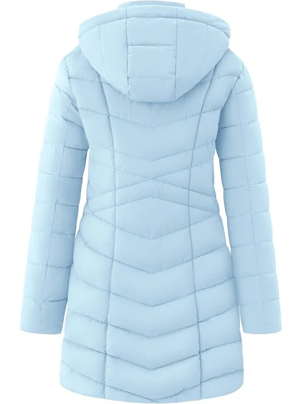 Women's Puffer Jacket Warm Padded Winter Coat Long Quilted Jacket