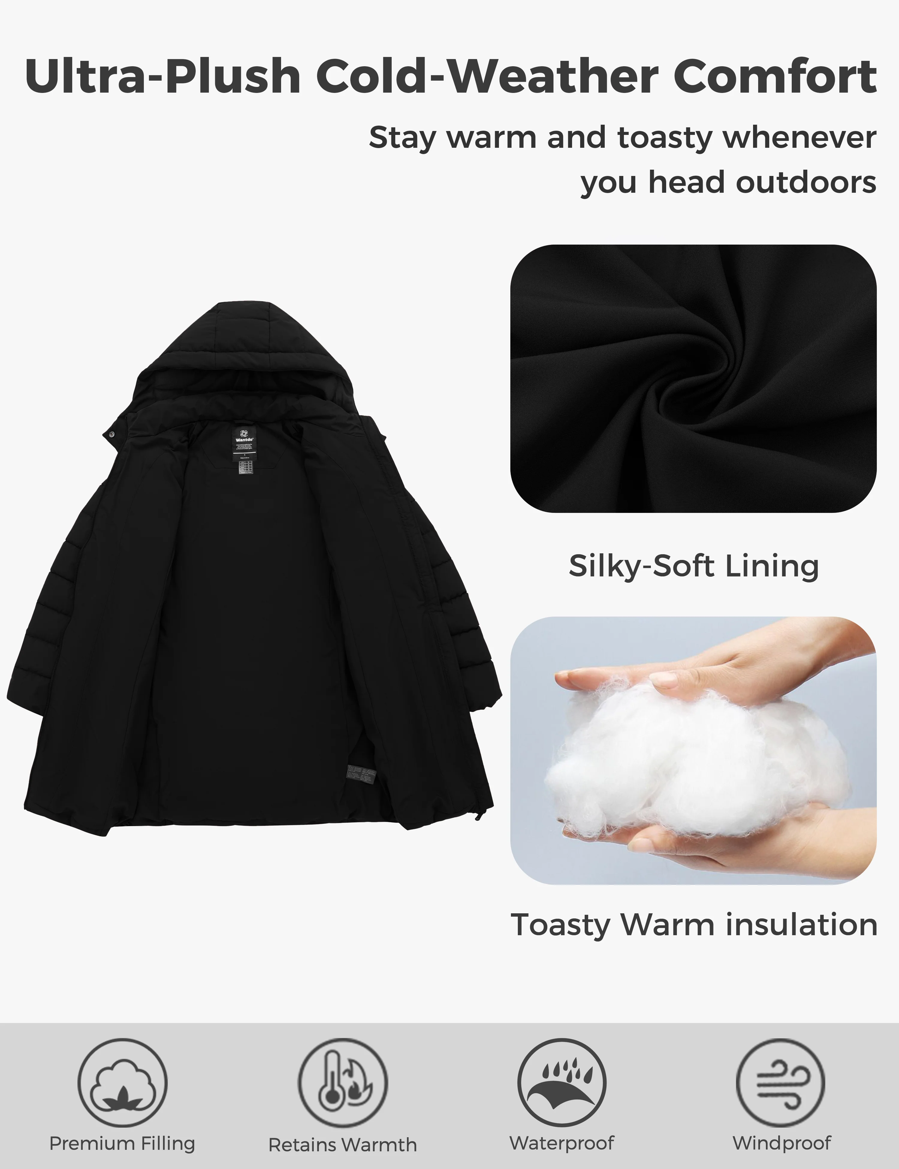 Wantdo Women's Winter Coats Puffer Jacket