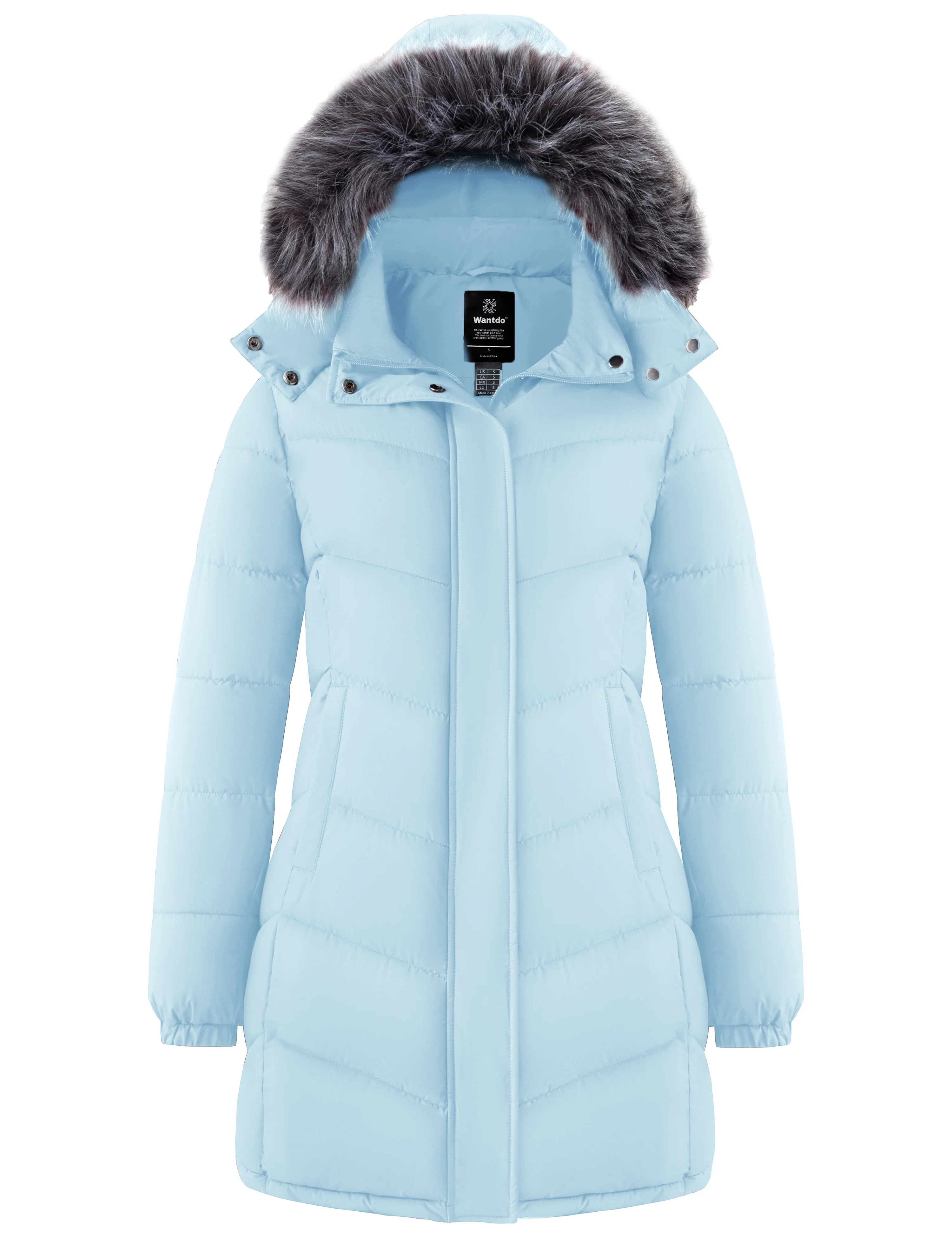 Wantdo Women's Warm Winter Coat Long Puffer Jacket