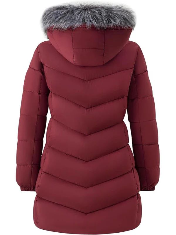 Women's Long Winter Coat Waterproof Warm Quilted Puffer Jacket
