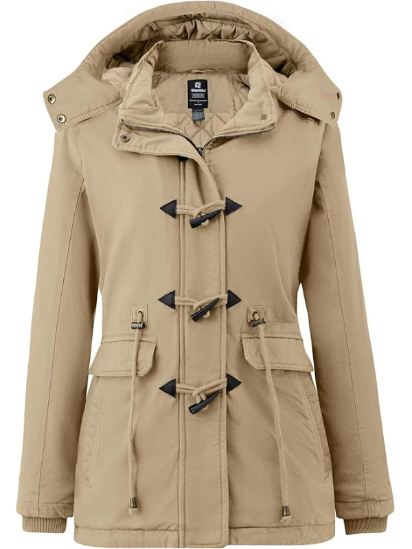 Women's Sherpa Lined Winter Coat Cotton Military Jacket City I