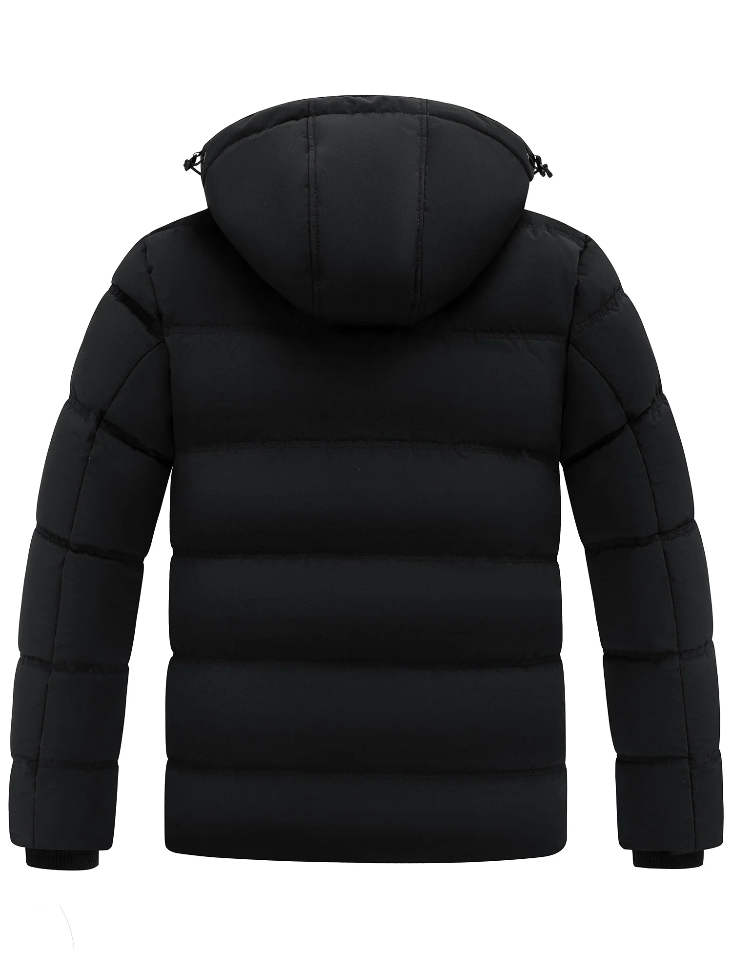 Wantdo Men's Winter Coat Windproof Warm Padded Puffer Parka Jacket with Detachable Hood