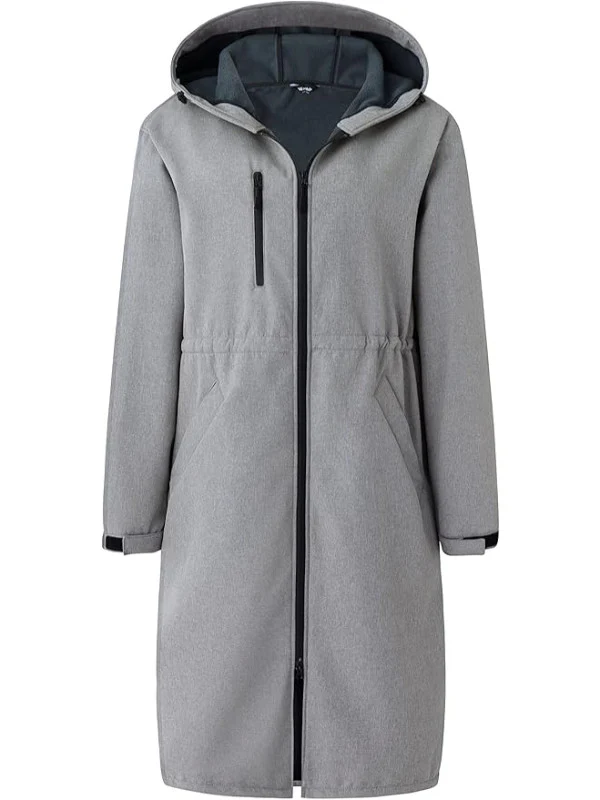 Unisex Waterproof Swim Parka Long Swim Cover Up Swim Coat for Adult and Youth