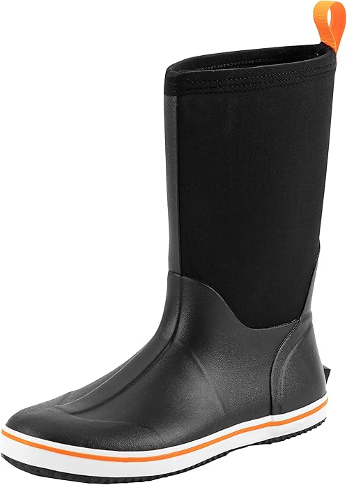 Ubon Rubber Rain Boots for Men Mid Calf