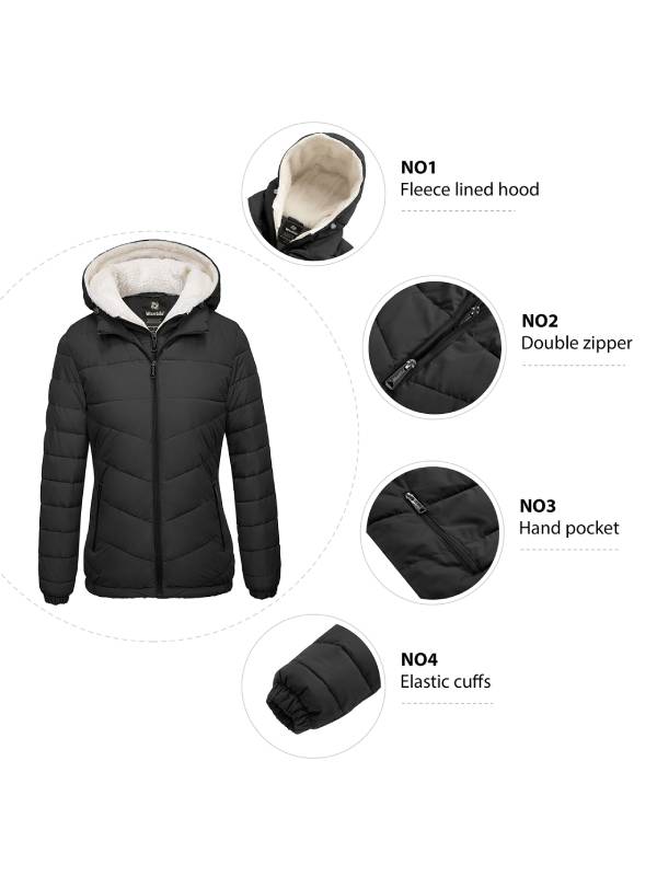 Women's Winter Coats Hooded Windproof Puffer Jacket