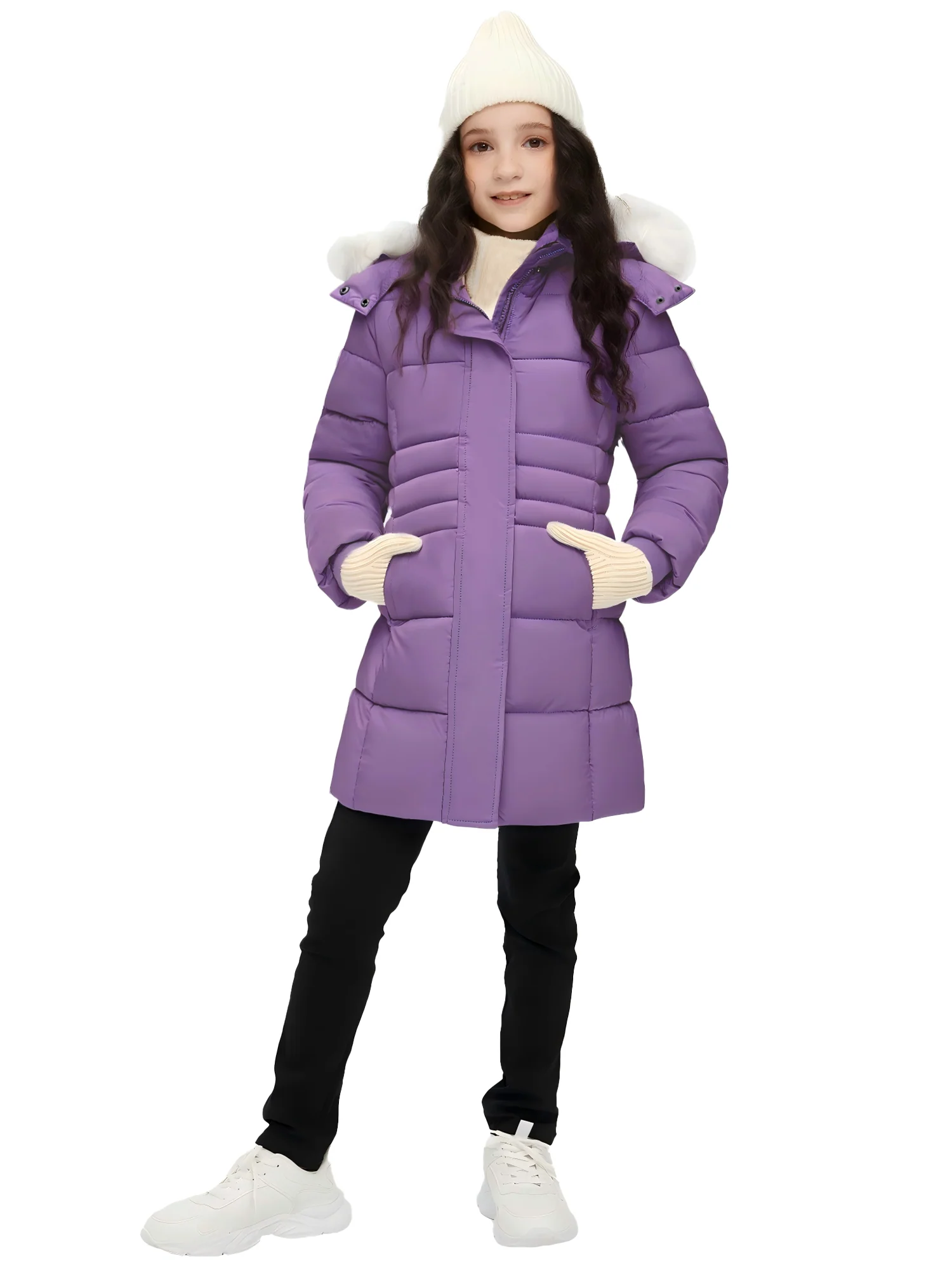 Wantdo Girl's Winter Coat Puffer Jacket Packable Winter Jacket Waterproof Coat