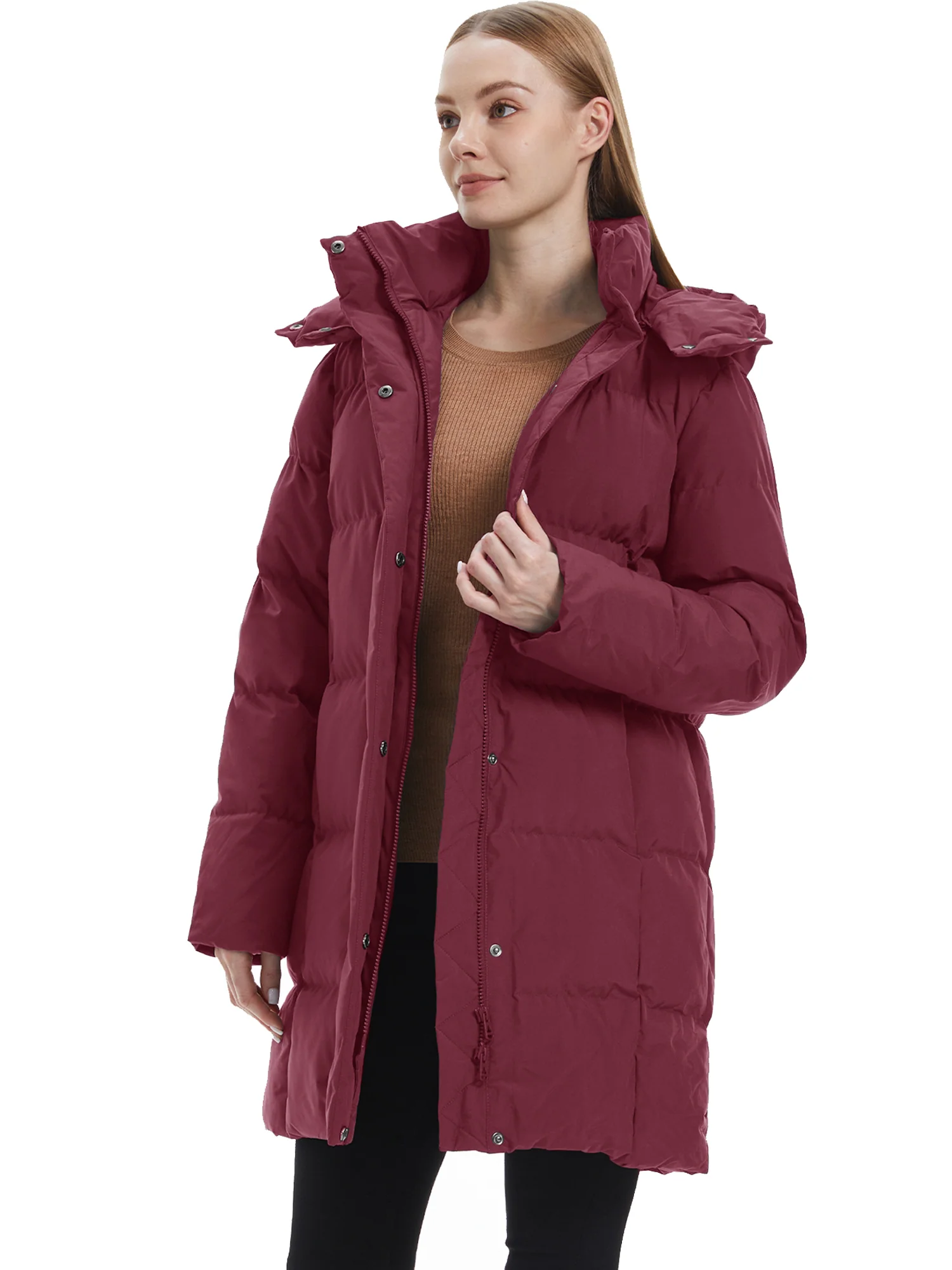 Wantdo Women's Hooded Puffer Jacket Warm Winter Coat Quilted Winter Outerwear