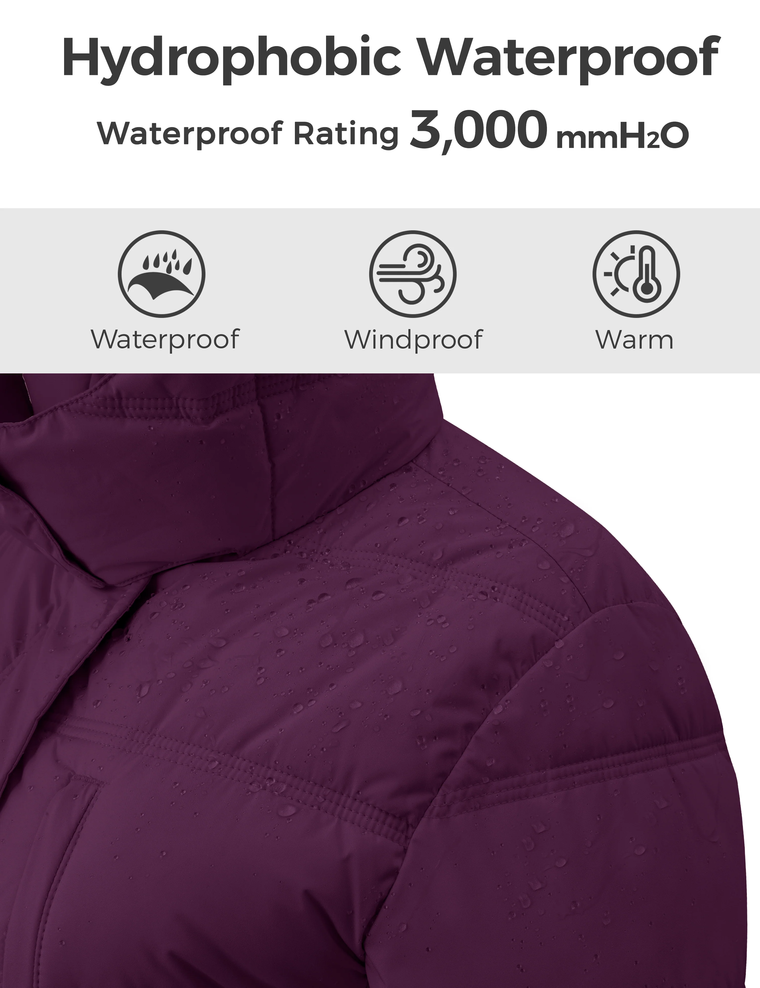 Wantdo Women's Lightweight Winter Coat Long Puffer Jacket