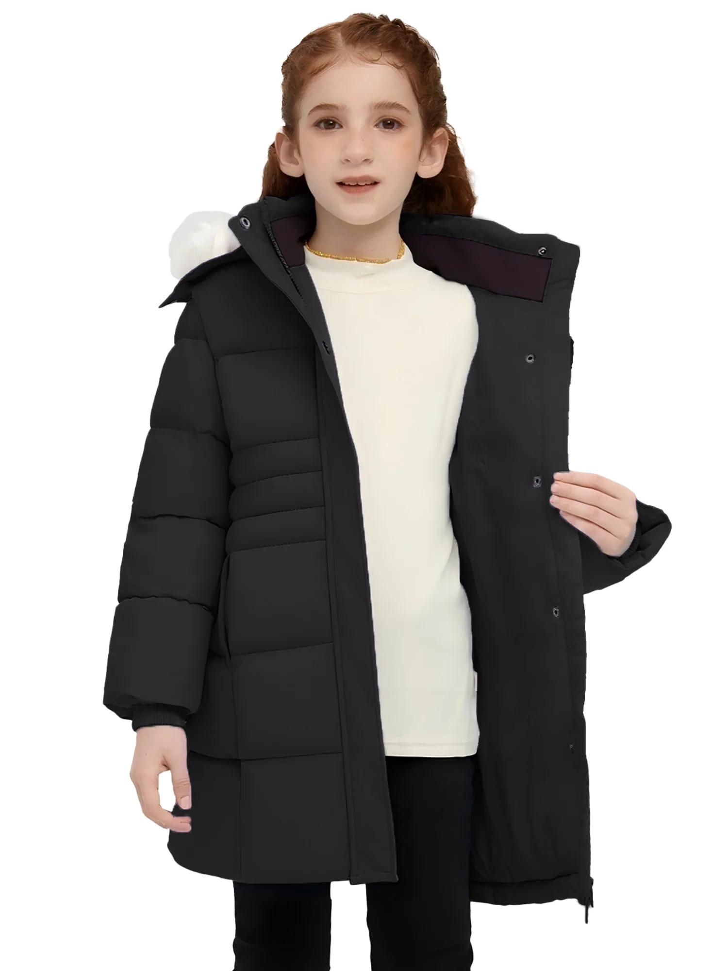 Wantdo Girl's Winter Coat Puffer Jacket Packable Winter Jacket Waterproof Coat