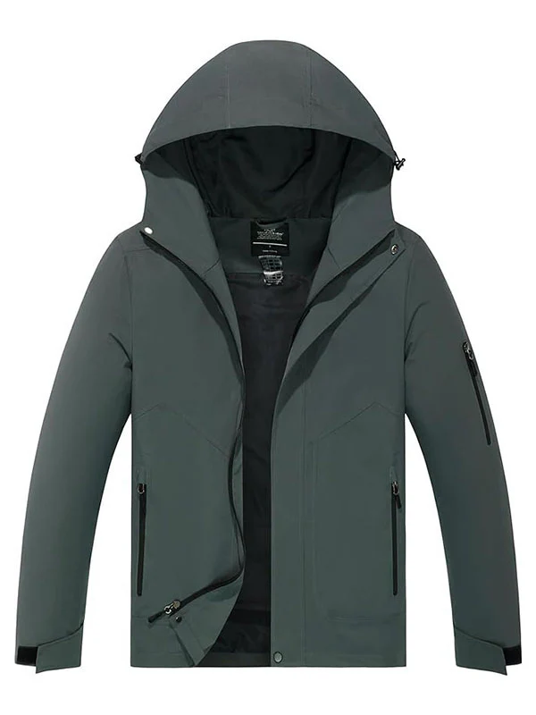 Men's Lightweight Windbreaker Jackets Waterproof Hooded Rain Jacket Windproof Outdoor Coat