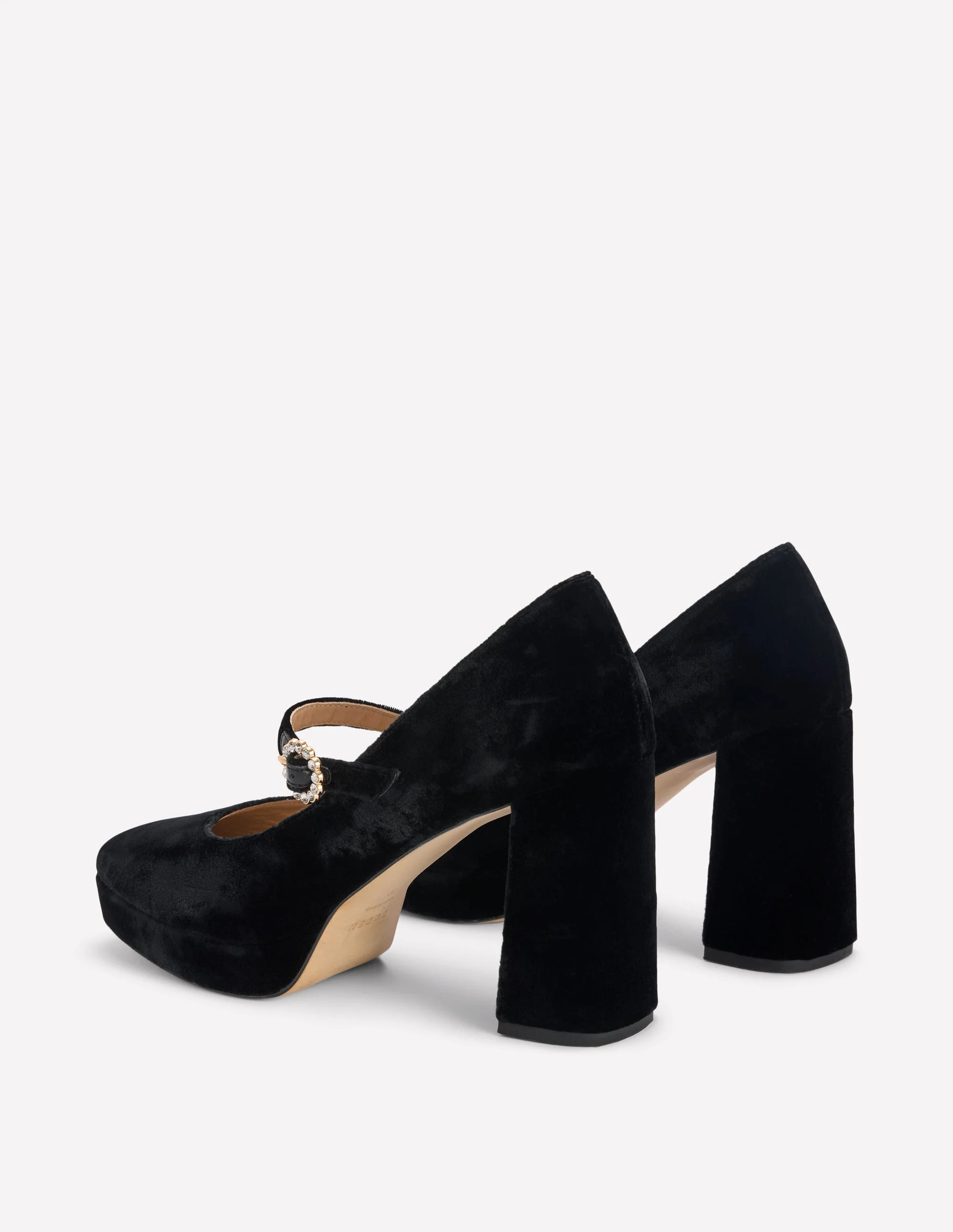 Platform Mary Janes-Black