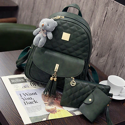 Bear Backpack For Girls (3 Pcs)