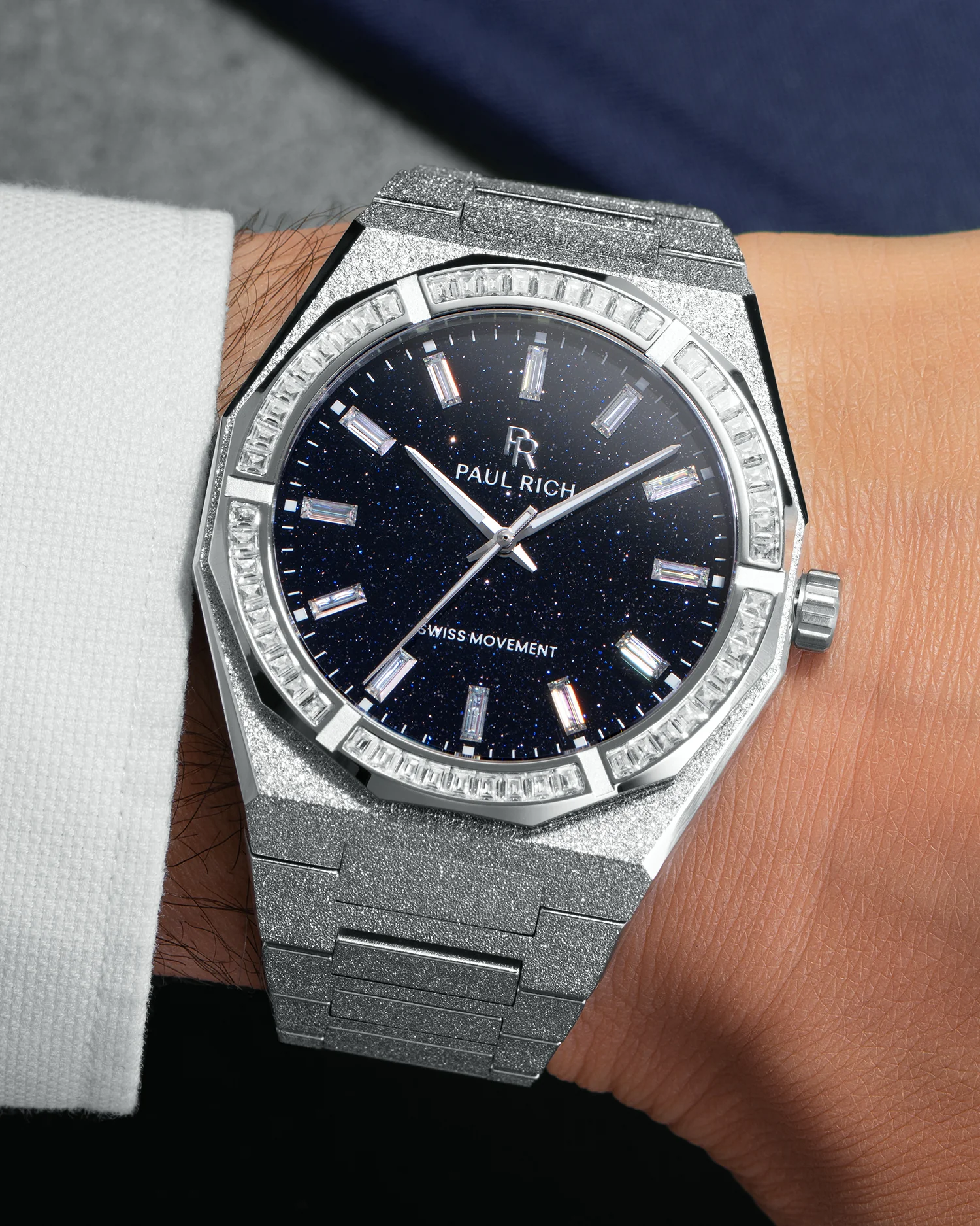 Moissanite Frosted Star Dust II Silver