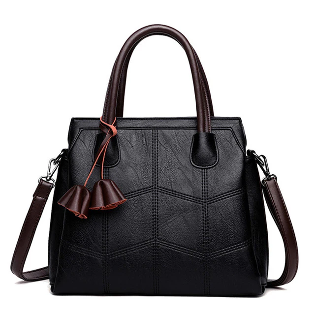 Genuine Leather Casual Tote Handbag
