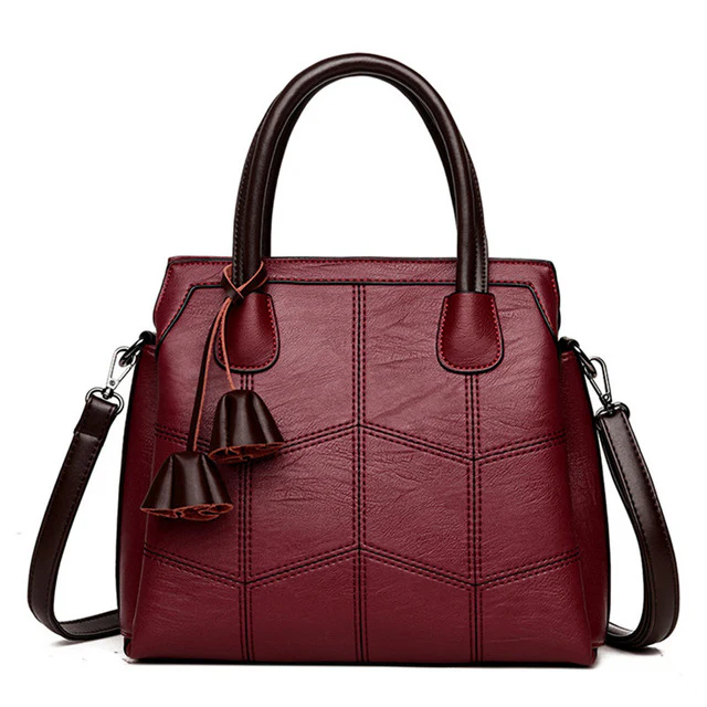 Genuine Leather Casual Tote Handbag