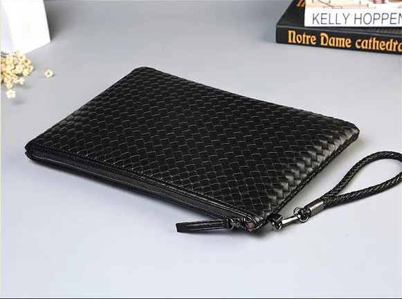 PU Leather Knitting Design Clutch