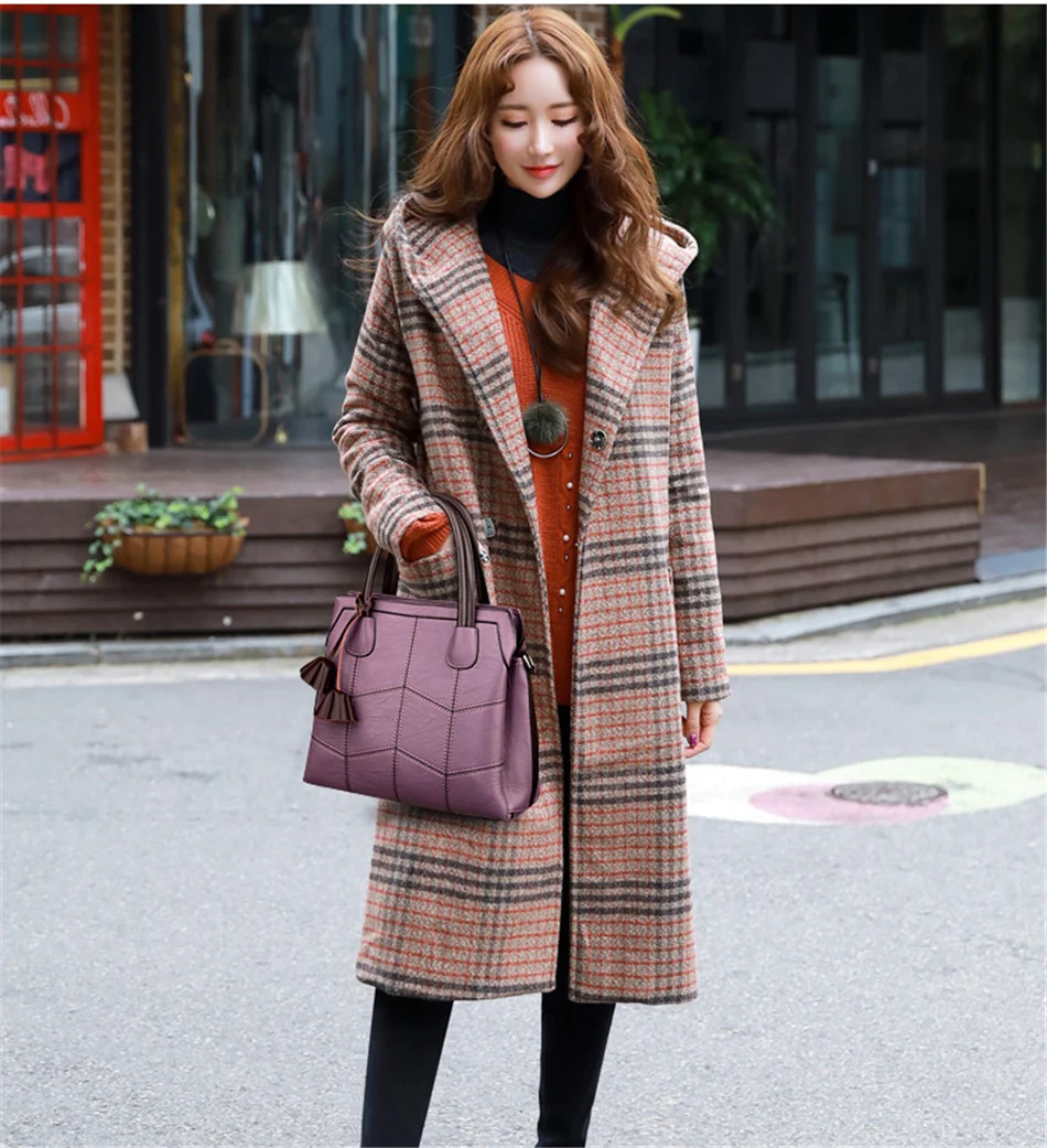 Genuine Leather Casual Tote Handbag