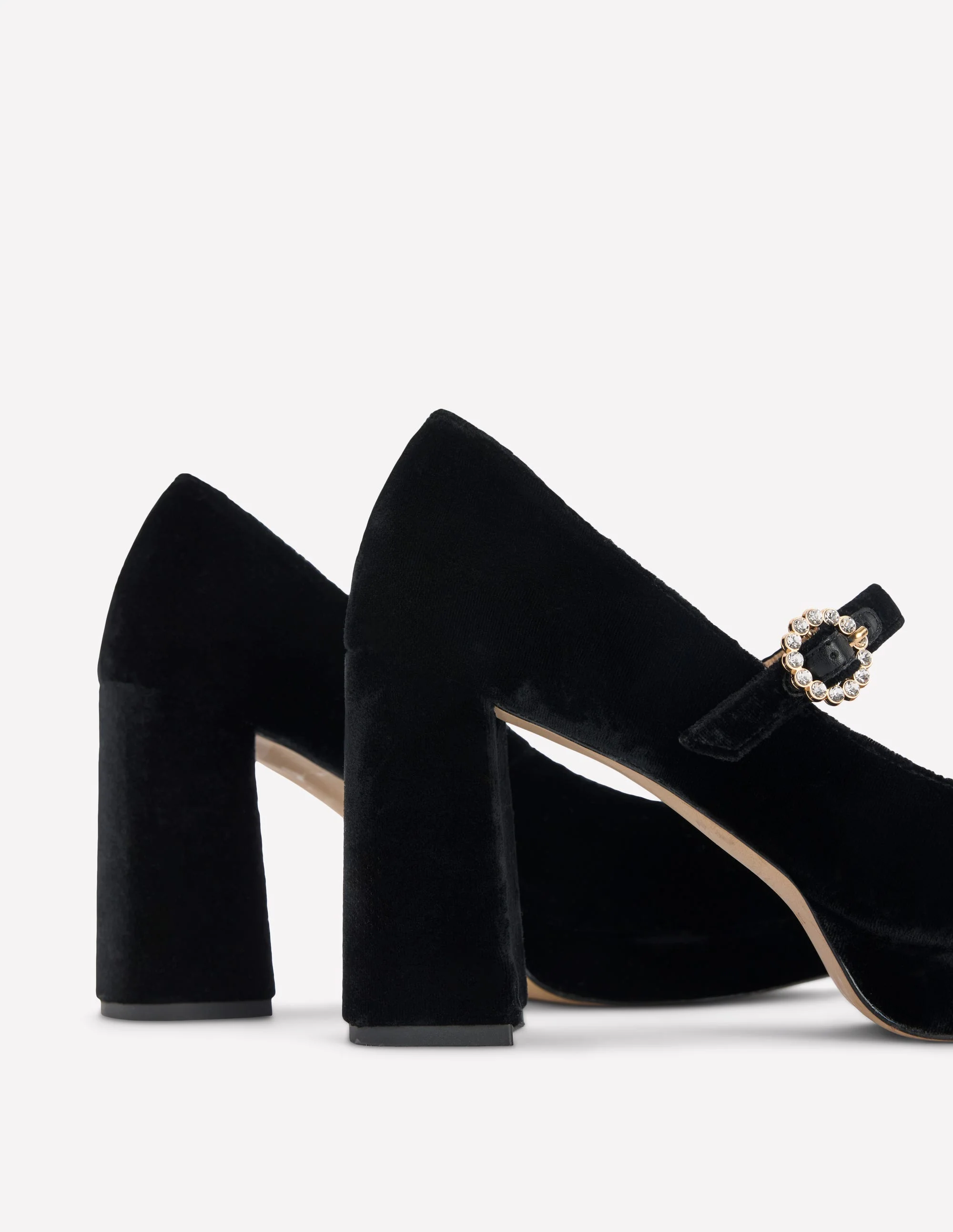 Platform Mary Janes-Black