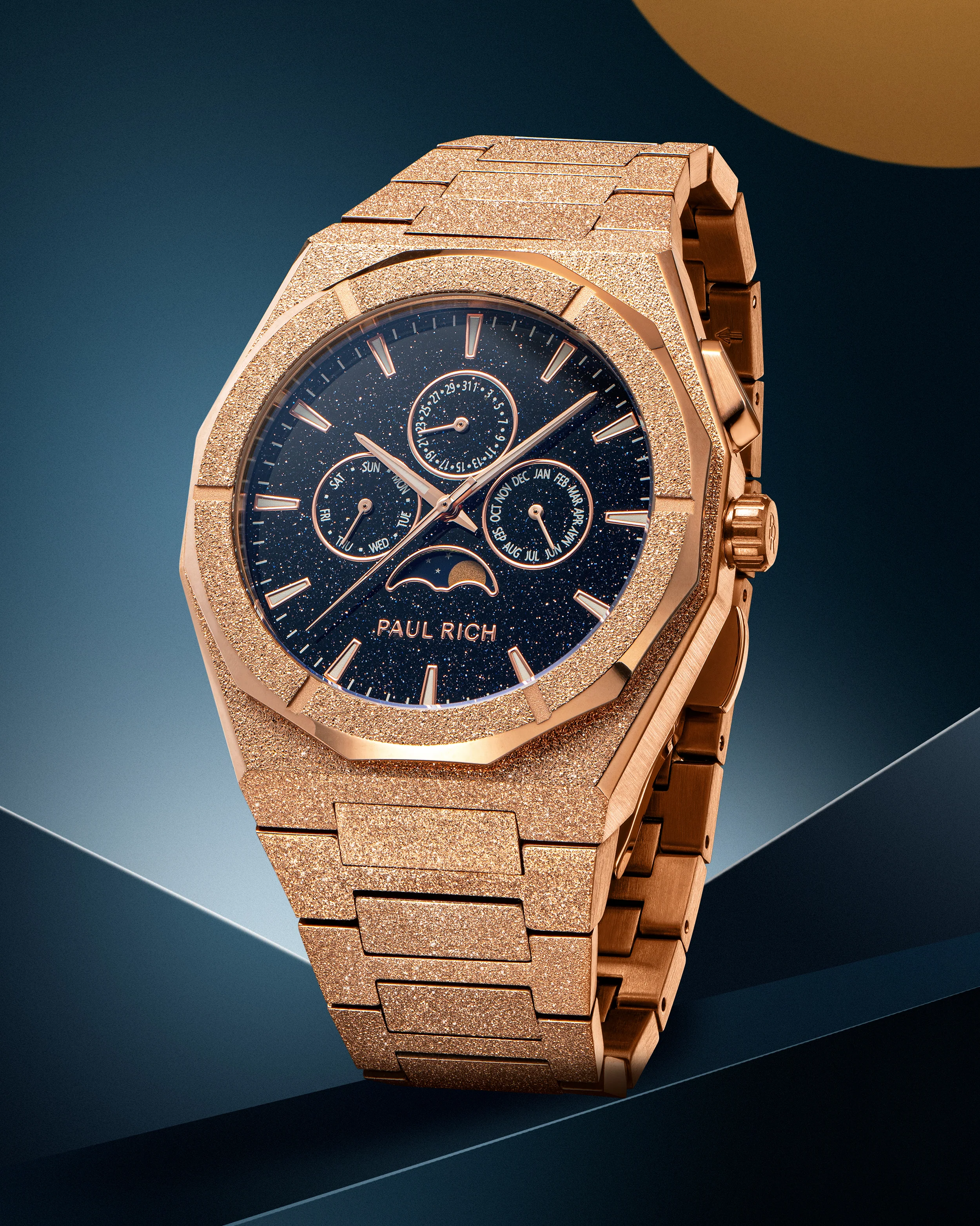 Moonphase Frosted Star Dust II Rose Gold