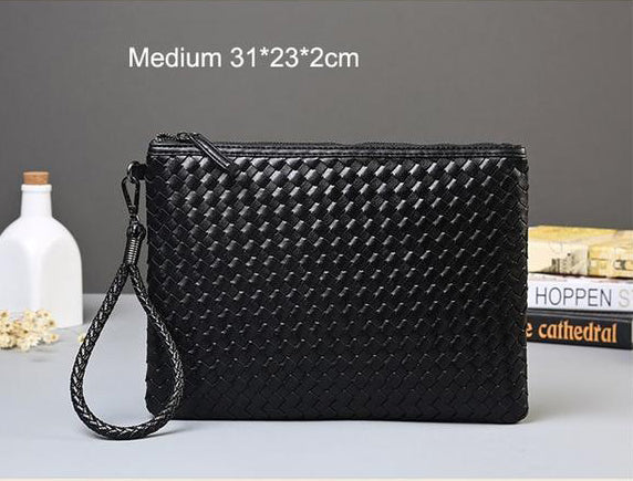 PU Leather Knitting Design Clutch
